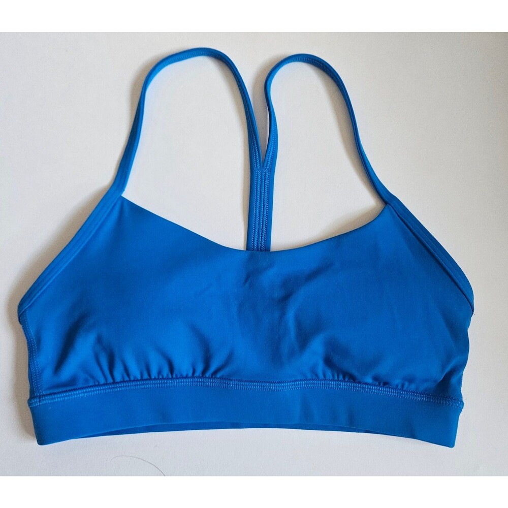 lululemon flow y nulu sports bra blue size 6